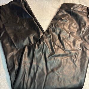 Madewell Sleek Black Faux Leather Pants